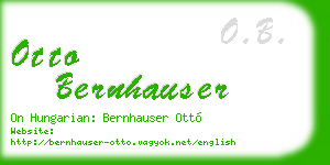 otto bernhauser business card